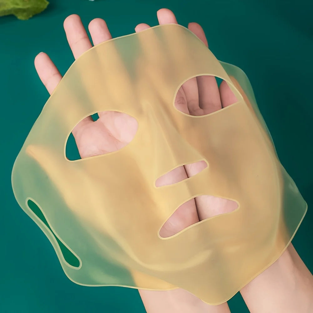 1pcs Silicone Facial Mask Moisturizing Mask Cover Anti-evaporation Beauty Facial Tool Reusable Mask Fixing Cover